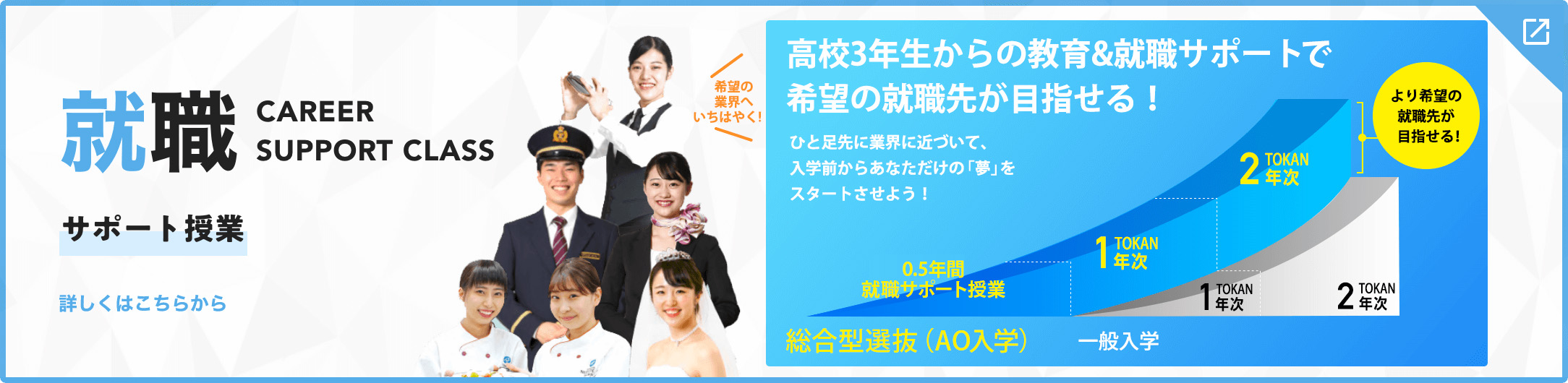 就職サポート授業(2.5年) 詳しくはこちらから